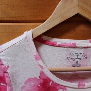 Women's Pink Palm Tree Tee Shirt